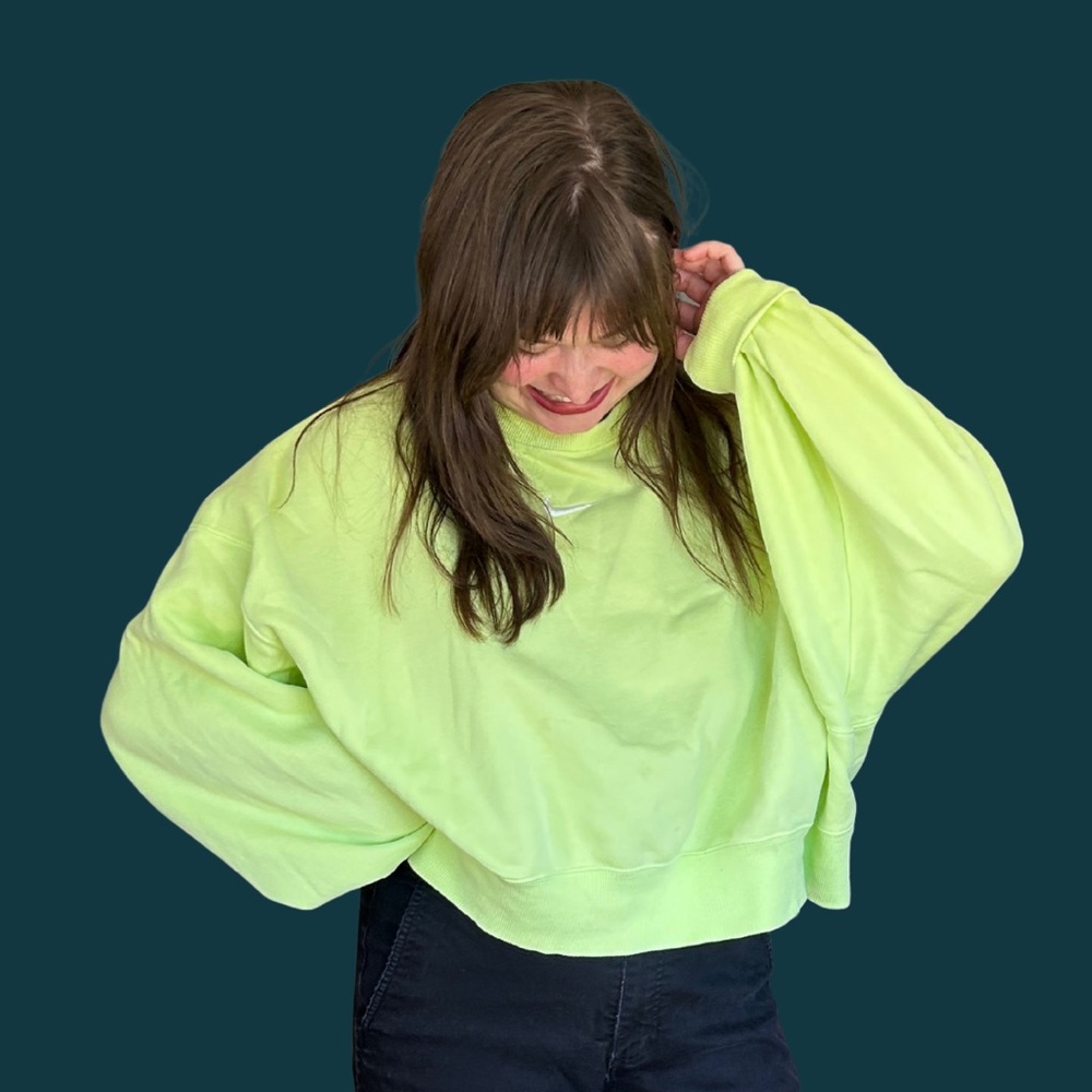 Bright Green Cropped Sweatshirt